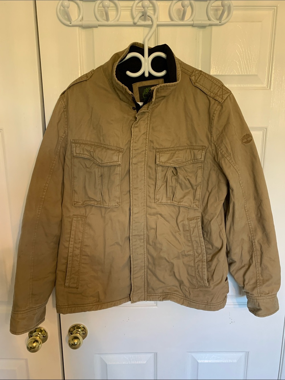 Timberland Khaki Lined Field Jacket Mens Medium